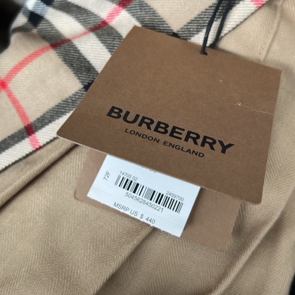 Burberry Lana Vintage Check Combo Wool Pleated Skirt, Girl's Size 3Y New w/Tag - Picture 7 of 8